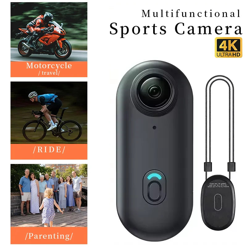 4K UHD Mini Vlog Camera Wireless WiFi Sports Action Camera Small Pocket Body Camcorder Photography Videography Portable Camera