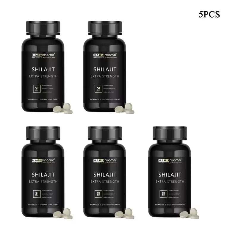 Shilajit Capsule 100% Pure Non-GMo Supports Reproductive Health Natural Energizer