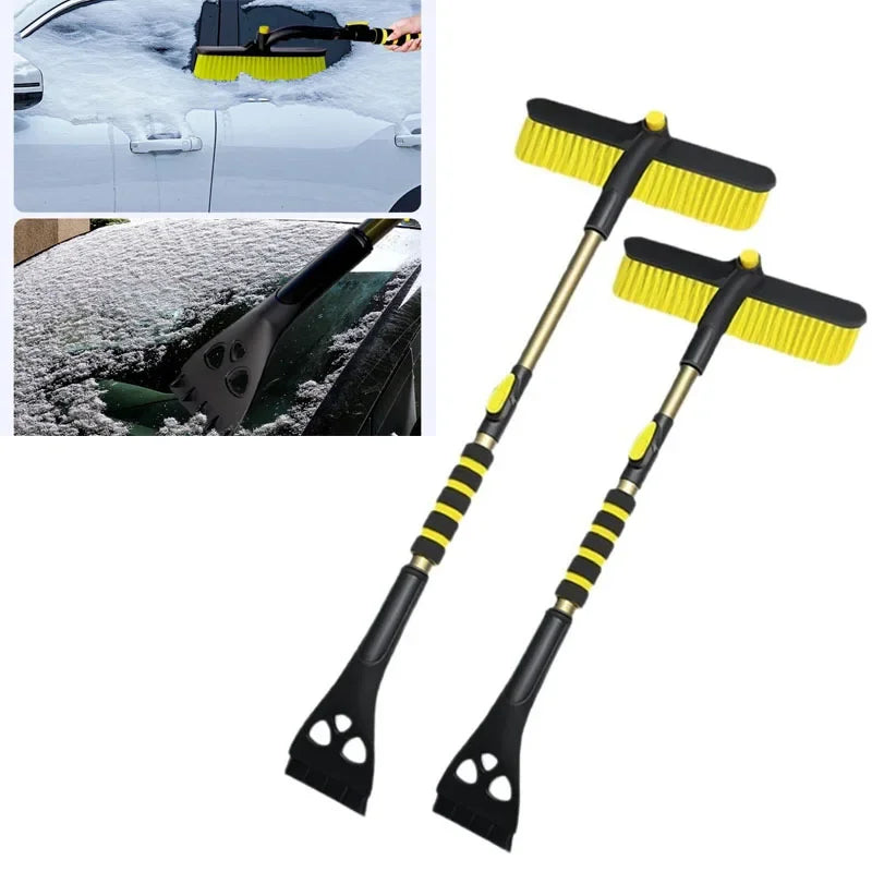 Extendable Car Snow Brush Ice Scraper Heavy-duty Snow Shovel EVA Foam Handle Auto Cleaning Brush Ice Scraper Remover