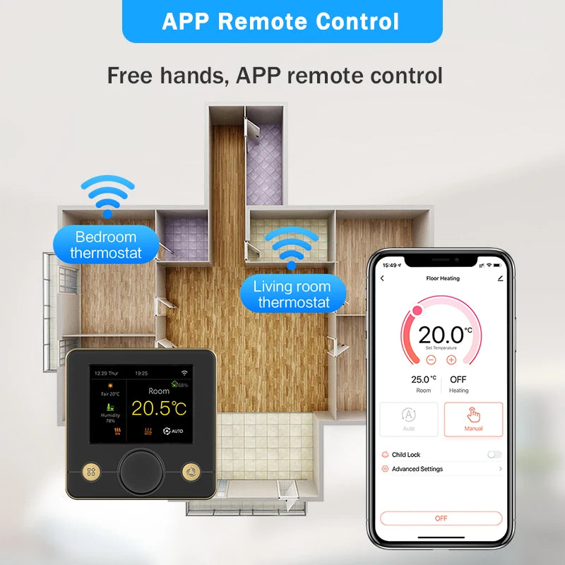 Tuya Wifi Heating Thermostat Smart Thermostat Gas Boiler  Floor Heating Termostato Digital Temperature Controller Smart Life Ale