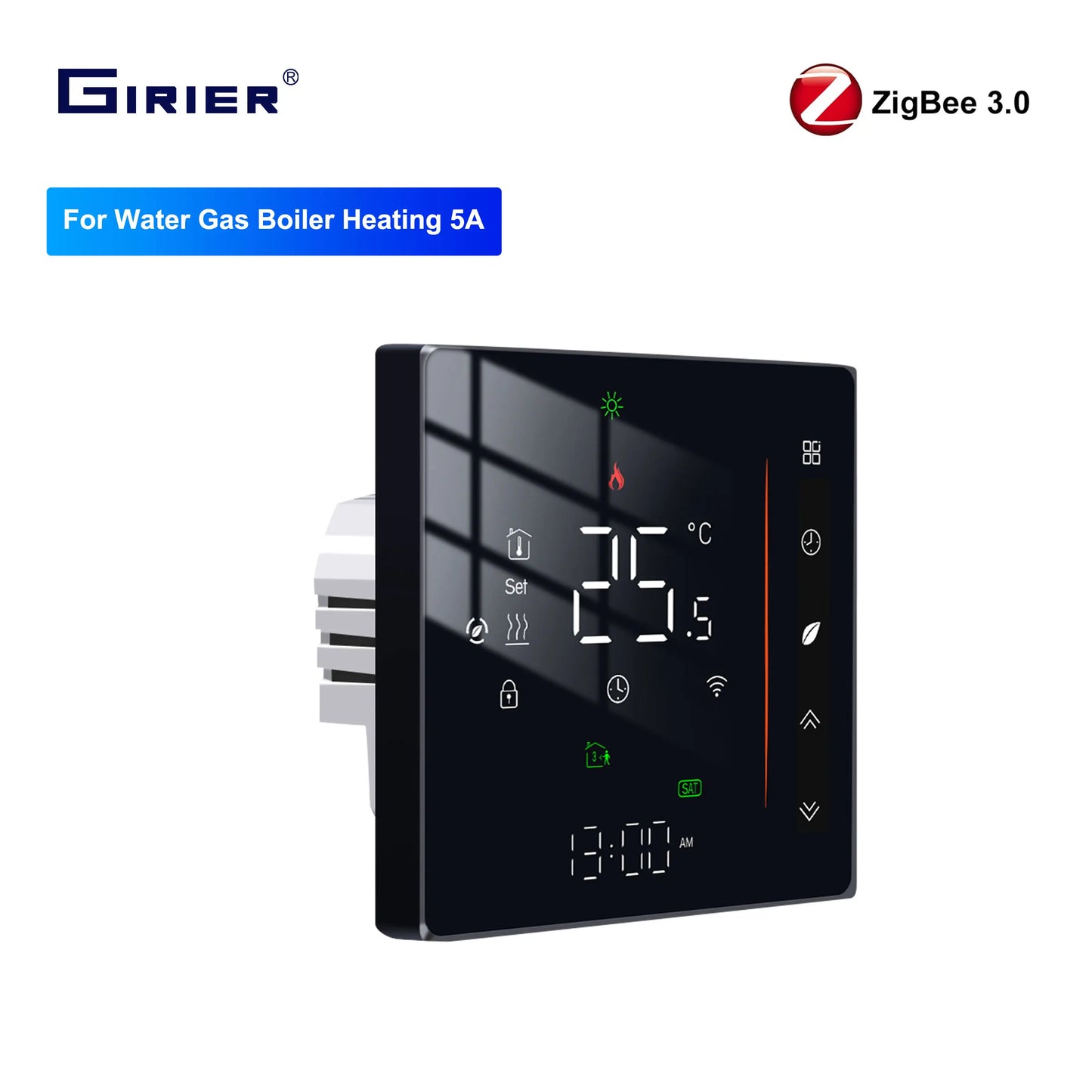 GIRIER Tuya Smart ZigBee Thermostat for Water/Gas Boiler Electric Floor Heating Temperature Controller Supports Alexa Hey Google