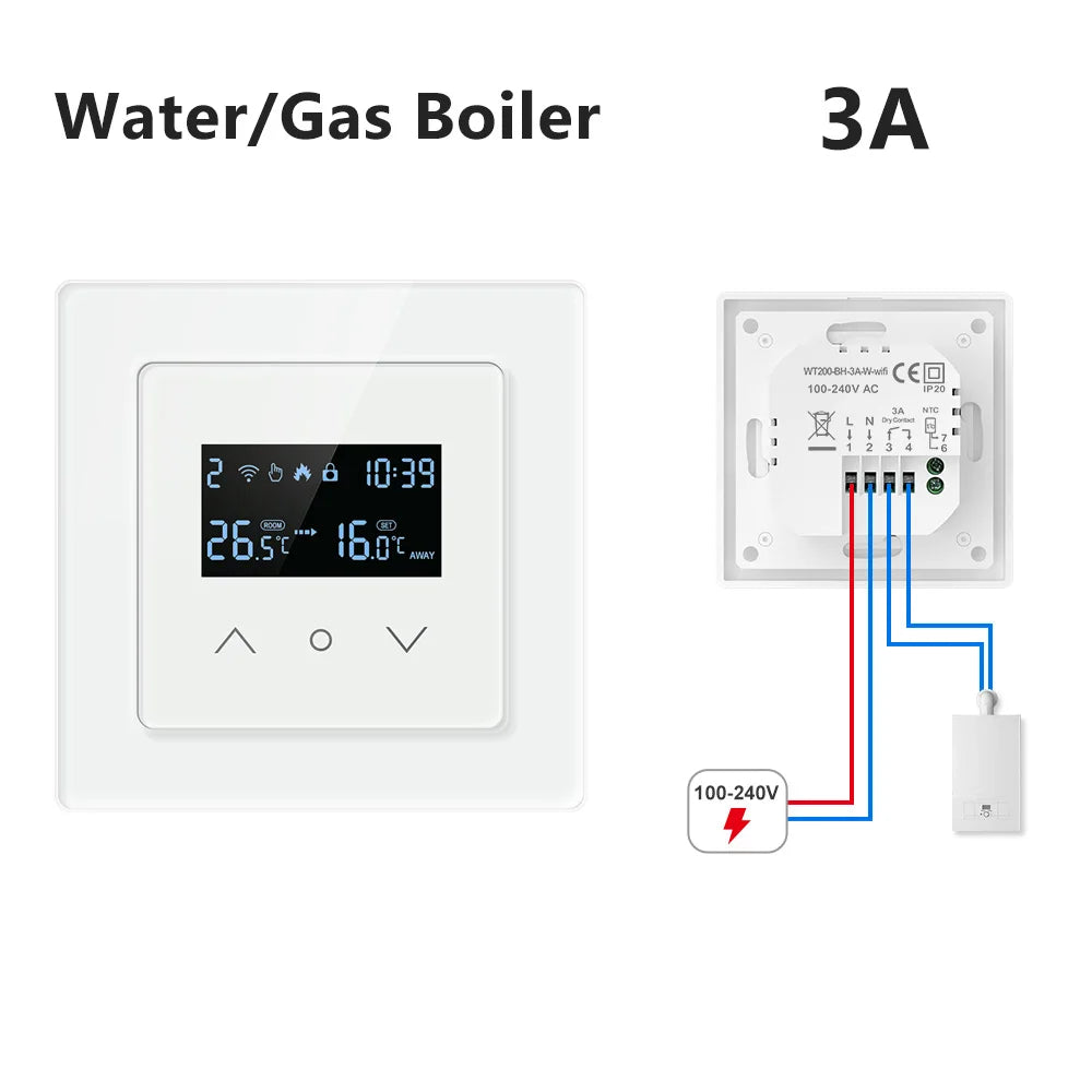 MIUCDA Tuya WiFi Smart Thermostat Electric Floor Heating Water Gas Boiler Temperature Control Works With Alexa Google Home
