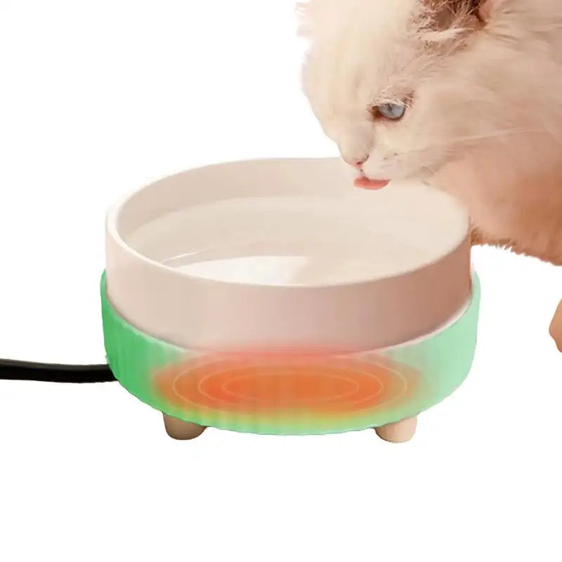 Dogs Heated Water Bowl For Pet Winter Heated Water Feeder Constant Temperature USB Rechargeable Heating Bowl Pet Accessories