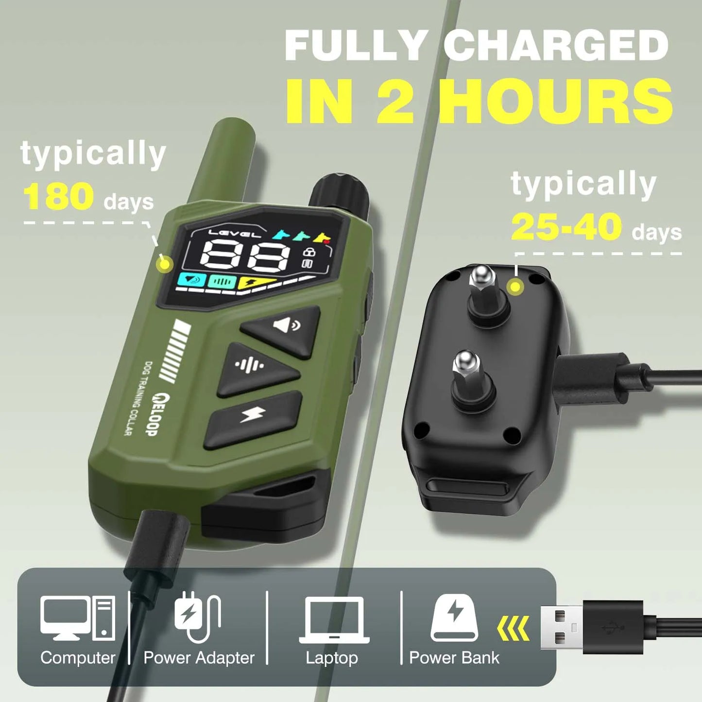 New AI Smart Dog Training Collar 3300Ft Anti-barking Device Electric Remote Control IPX7 Waterproof Pet Behavior Vibration Shock