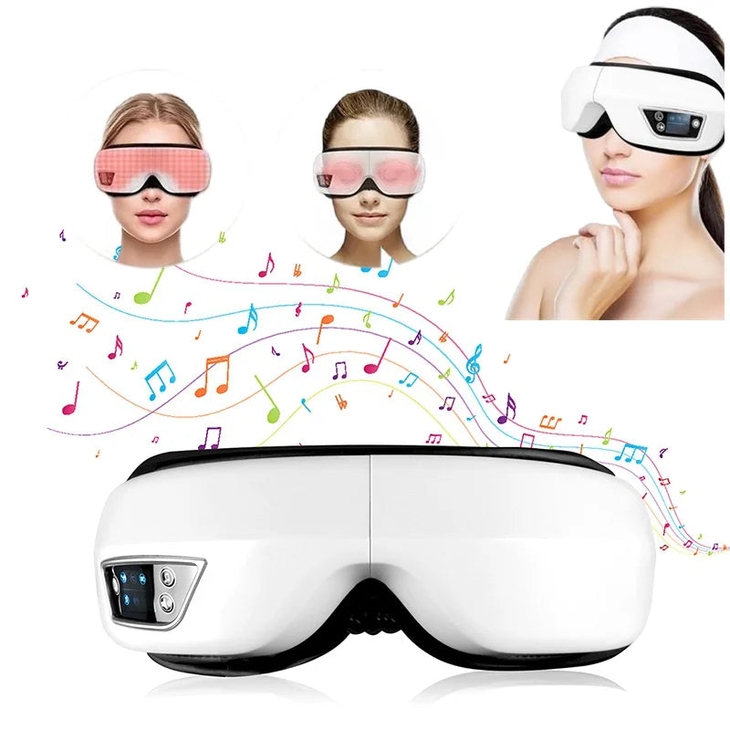 Smart airbag vibrating eye massager with Bluetooth music relaxation function can relieve eye fatigue, care for eye health, and