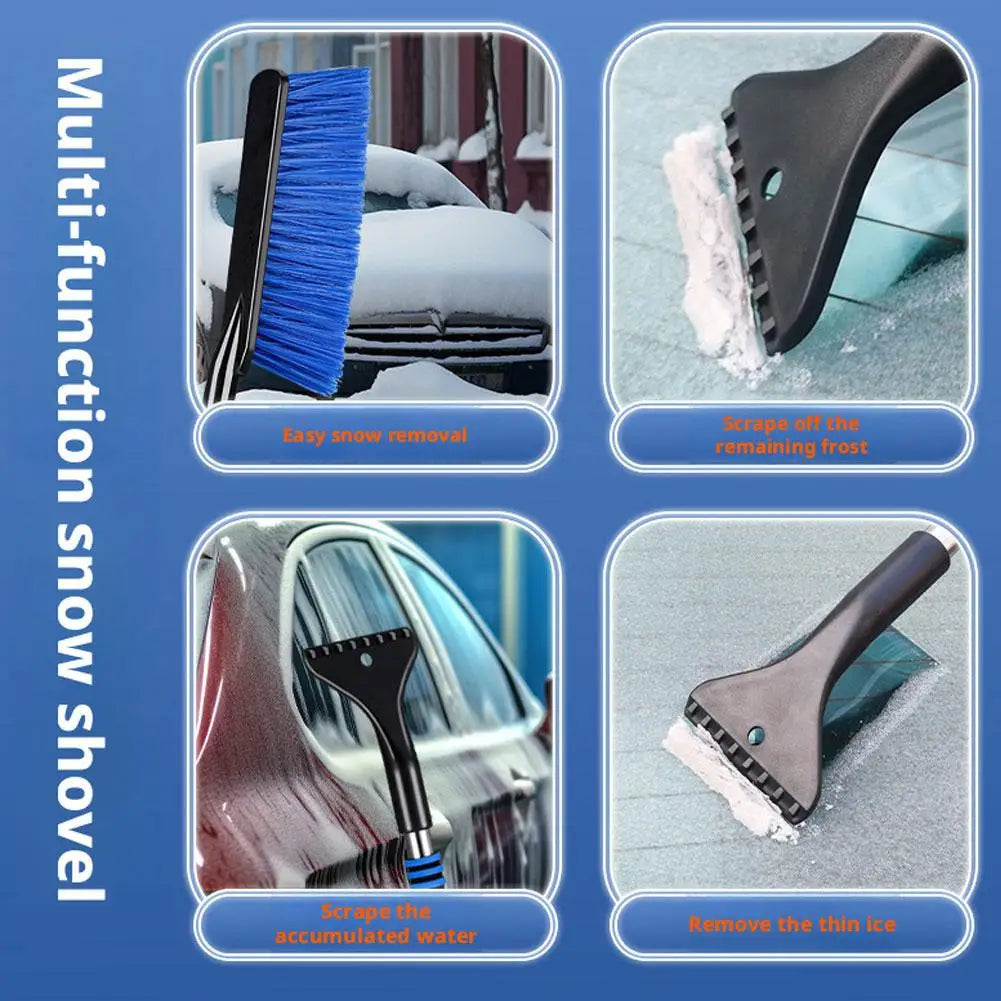 2 in 1 Extendable Car Snow Shovel & Cleaning Snow BrushCar Windshield Ice Scraper Snow Removal Tool Accessories