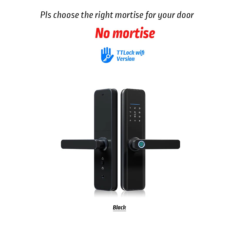 YRHAND New Ttlock Wifi Electronic Smart Door Lock With Biometric Fingerprint Work with Google home Aleax  For home or Hotel