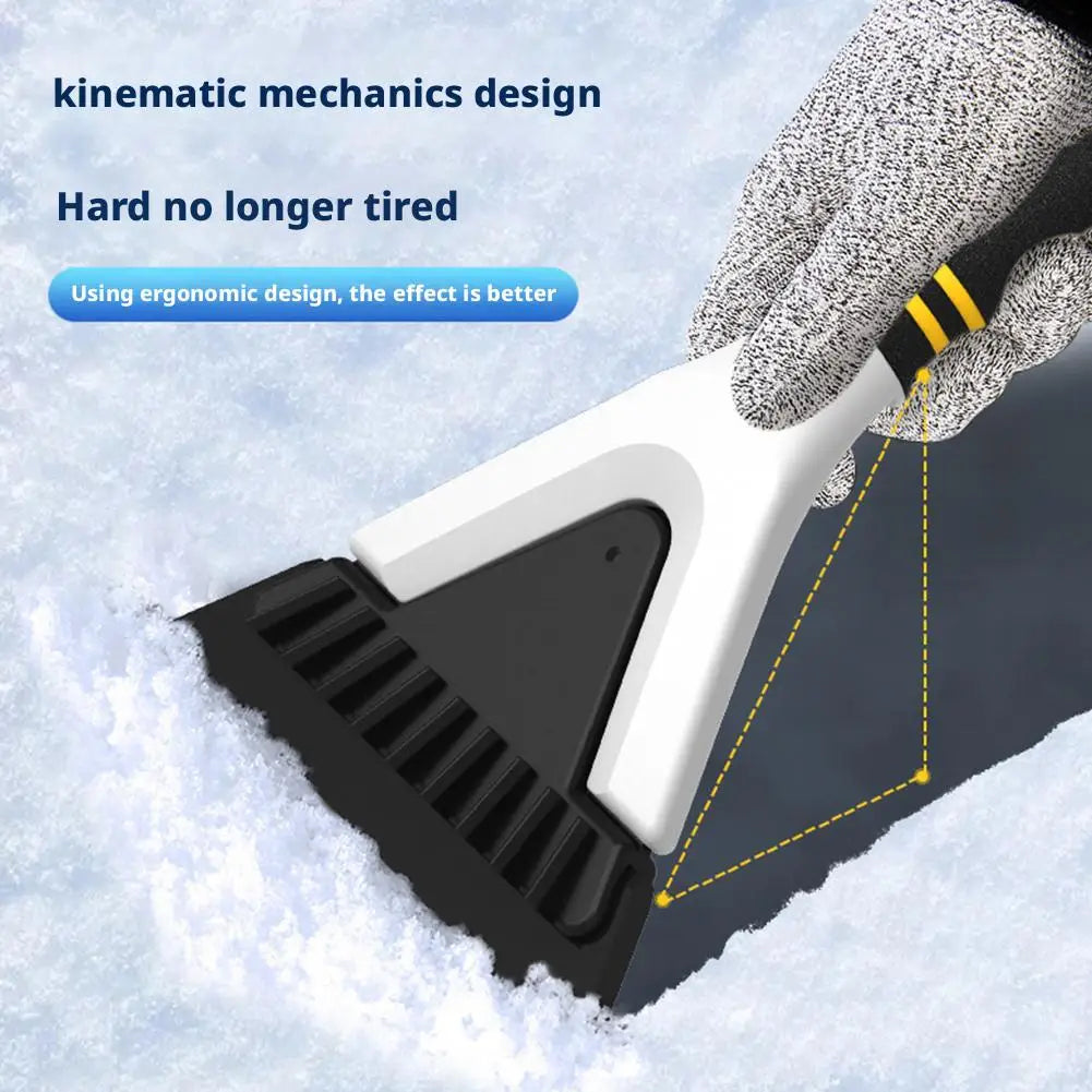 Car Snow Shovel Clean Scraper Shovel Rubber Windshield Defrosting Ice Removal Tool Window Cleaning Scraper
