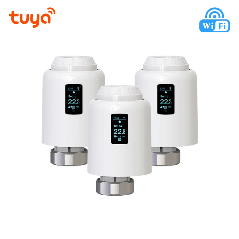 Tuya Smart Thermostatic Radiator Valve Wifi TRV Radiator Head Valve Thermostat Wifi Temperature Controller Alexa Google Home