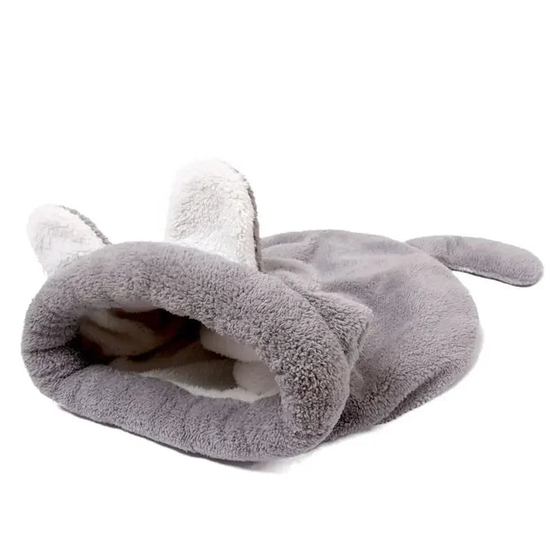 Warm Coral Fleece Cat Sleeping Bag Bed For Puppy Small Dog Pet Hairless Cat Mat Bed Kennel House Soft Warm Sleep Bed Pet Product