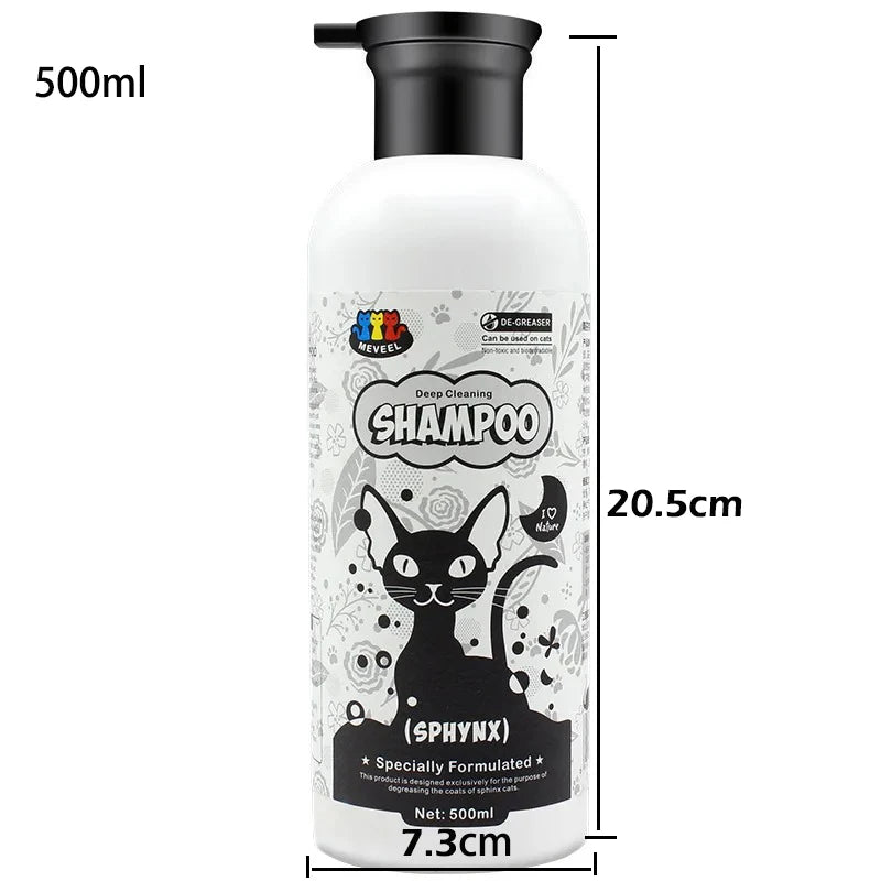 500ml Sphinx Cat Pet Shampoo Cat Shower Gel Canadian Body Wash-free Pet Cat Hairless Cat Special Body Wash-free To Control Oil