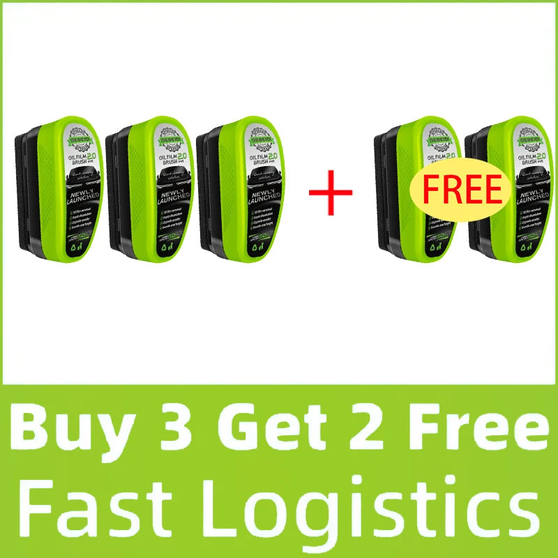 Car Glass Oil Film Remover Automotive Car Glass Sponge Cleaning Brush Front Inside Windshield Glass Oil Film Cleaning Agent