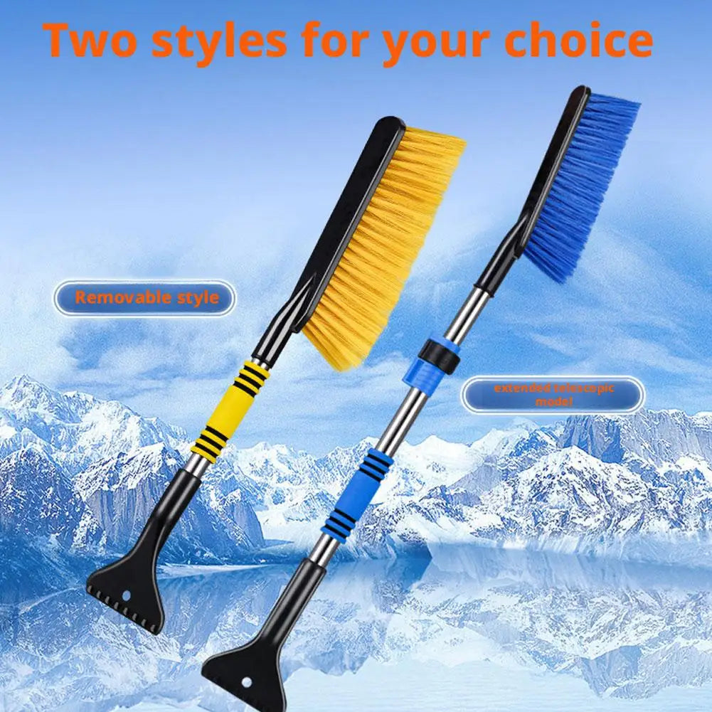 2 in 1 Extendable Car Snow Shovel & Cleaning Snow BrushCar Windshield Ice Scraper Snow Removal Tool Accessories