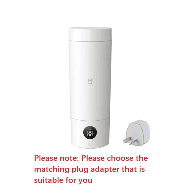 Xiaomi Mijia Portable Electric Heating Cup 2 Temperature LED Thermos 316 Stainless Steel Boiling Cup Kettle For Travel Coffee