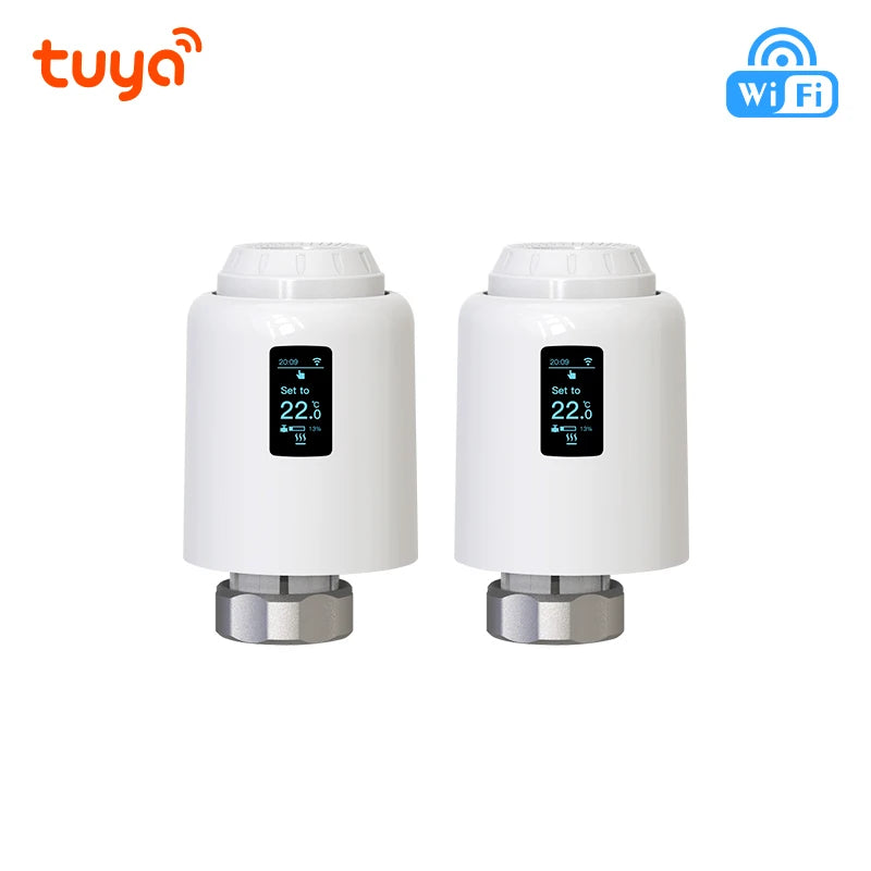 Tuya Smart Thermostatic Radiator Valve Wifi TRV Radiator Head Valve Thermostat Wifi Temperature Controller Alexa Google Home