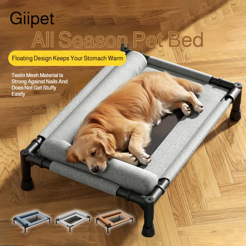Medium and large cat and dog off-the-ground bed removable and washable breathable mesh pet bed moisture-proof removable and