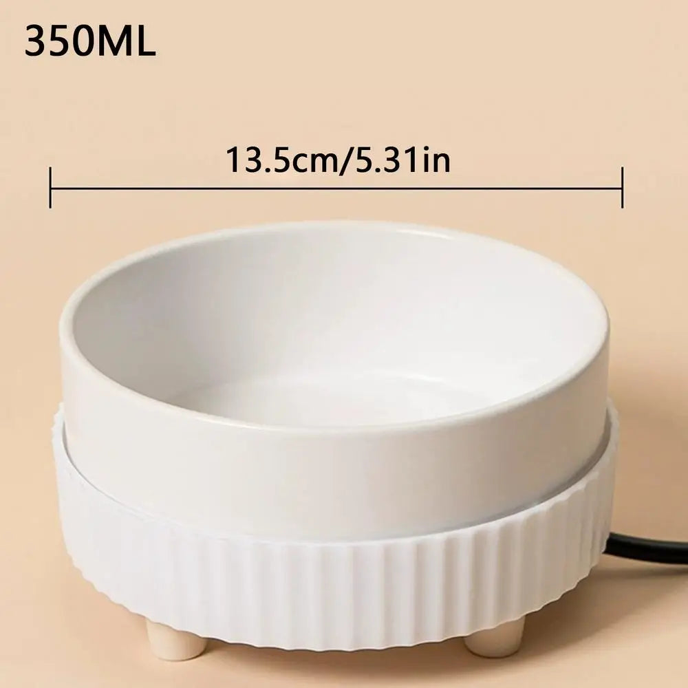 Dogs Heated Water Bowl For Pet Winter Heated Water Feeder Constant Temperature USB Rechargeable Heating Bowl Pet Accessories