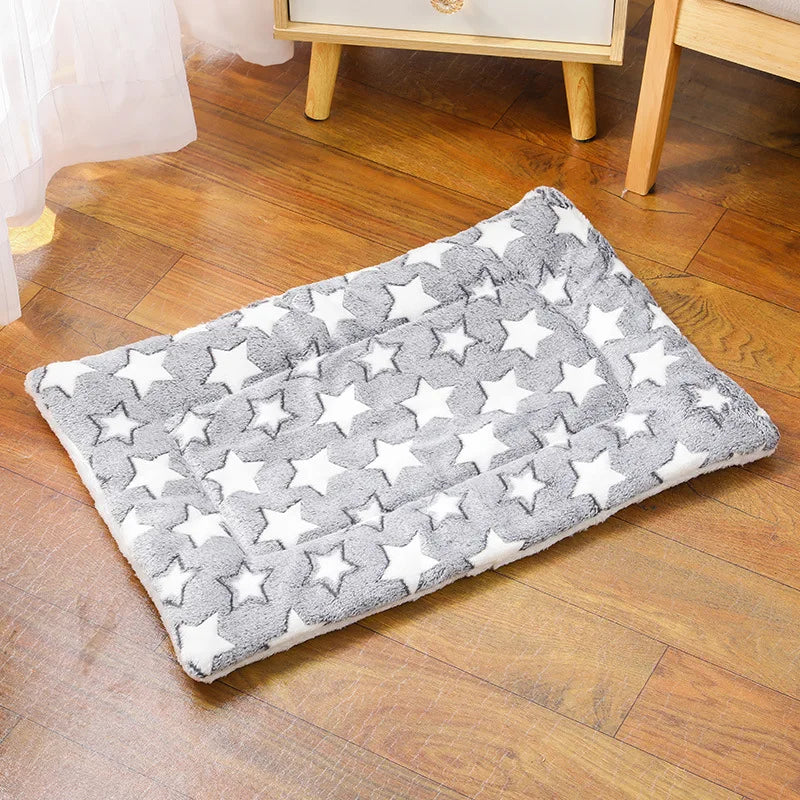 Winter Warm Medium Cat Sleeping Mat Comfortable Pet Bed Cushion Flannel Small Dog Mat Puppy House for Large Dogs Blanket