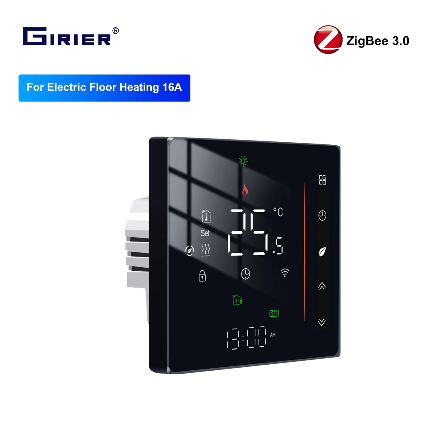 GIRIER Tuya Smart ZigBee Thermostat for Water/Gas Boiler Electric Floor Heating Temperature Controller Supports Alexa Hey Google
